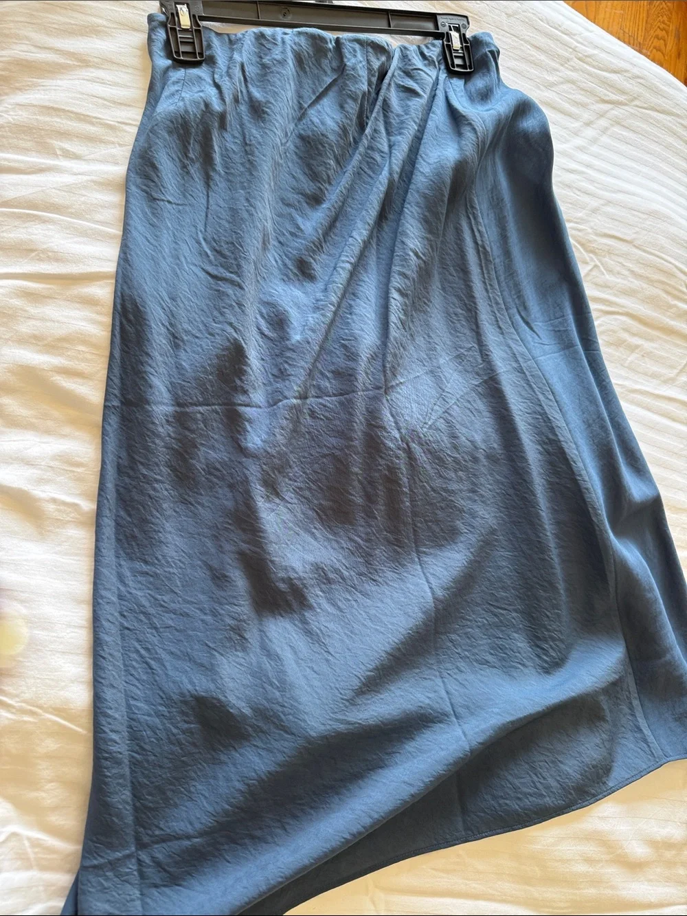 Madewell Slate Blue Midi Slip Skirt